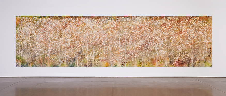 One Fine Morning, 2025. Pigment on canvas, 7 x 27 ¼ ft.