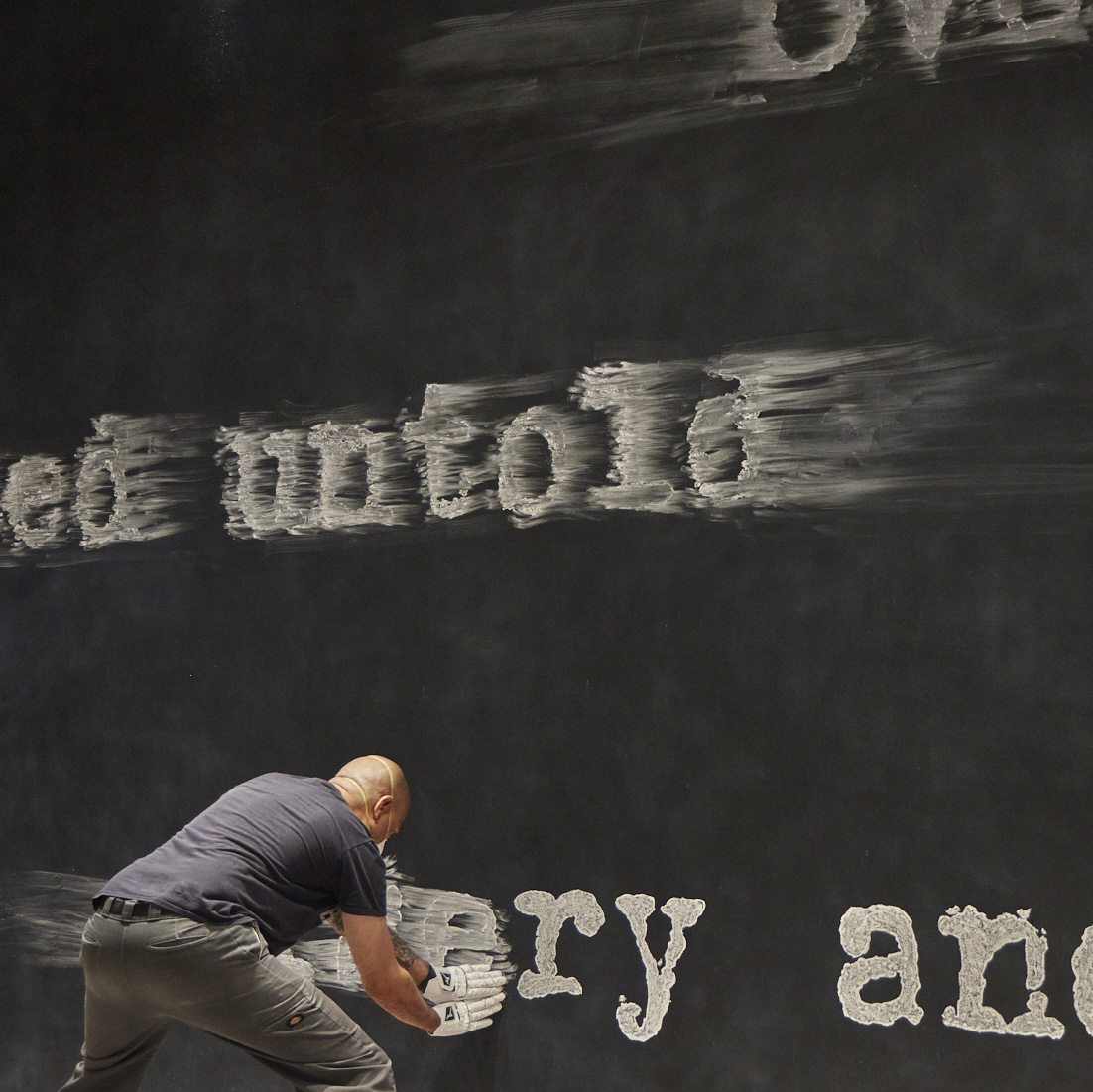 Gary SImmons, artist, working